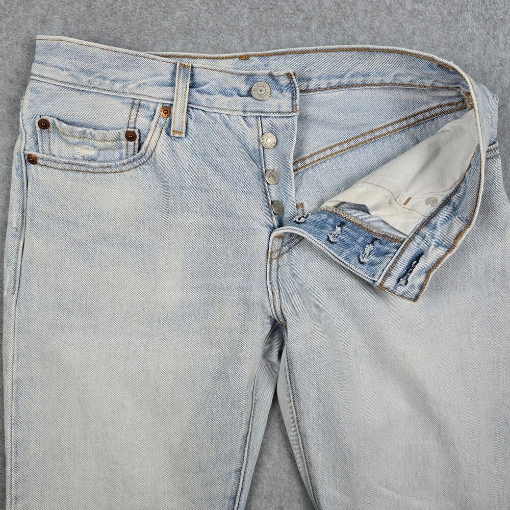 Levi's 501 Mens 28x31 Original Light Wash Button Fly Jeans - Picture 6 of 16